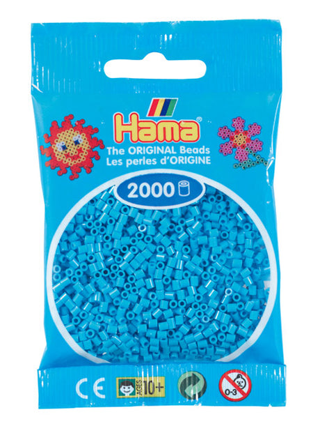 Hama mini perler 501-49 2000 stk. azurblå