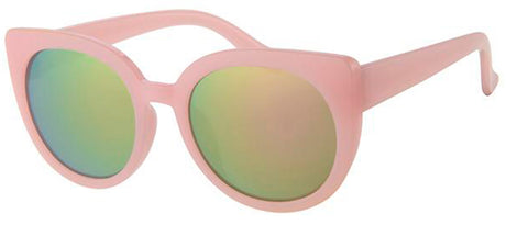 Børnesolbriller - Fuzzy pink med spejl glas
