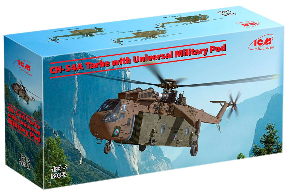 ICM Sikorsky CH-54A helicopter with Universal Military Pod - 1:35