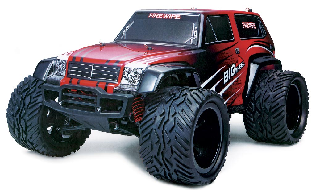 Fjernstyret bil Blackzon monster truck red - 1:12
