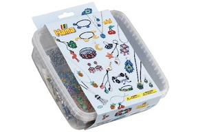 Hama mini perler og stiftplader i bøtte