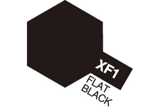 Tamiya Acrylic Mini XF-1 Flat Black (Mat sort)