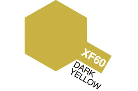 Tamiya Acrylic Mini XF-60 Dark Yellow (Mat mørk gul)