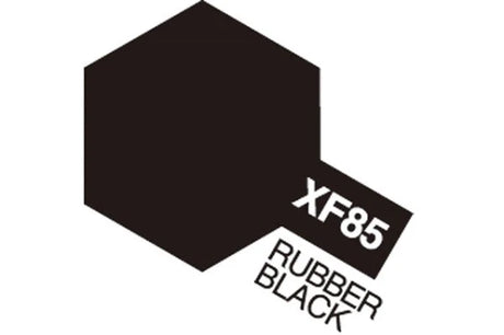 Tamiya Acrylic Mini XF-85 Rubber Black (Mat gummisort)