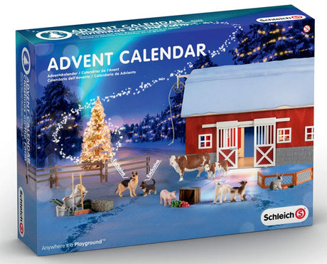 Schleich Julekalender med jul på bondegården