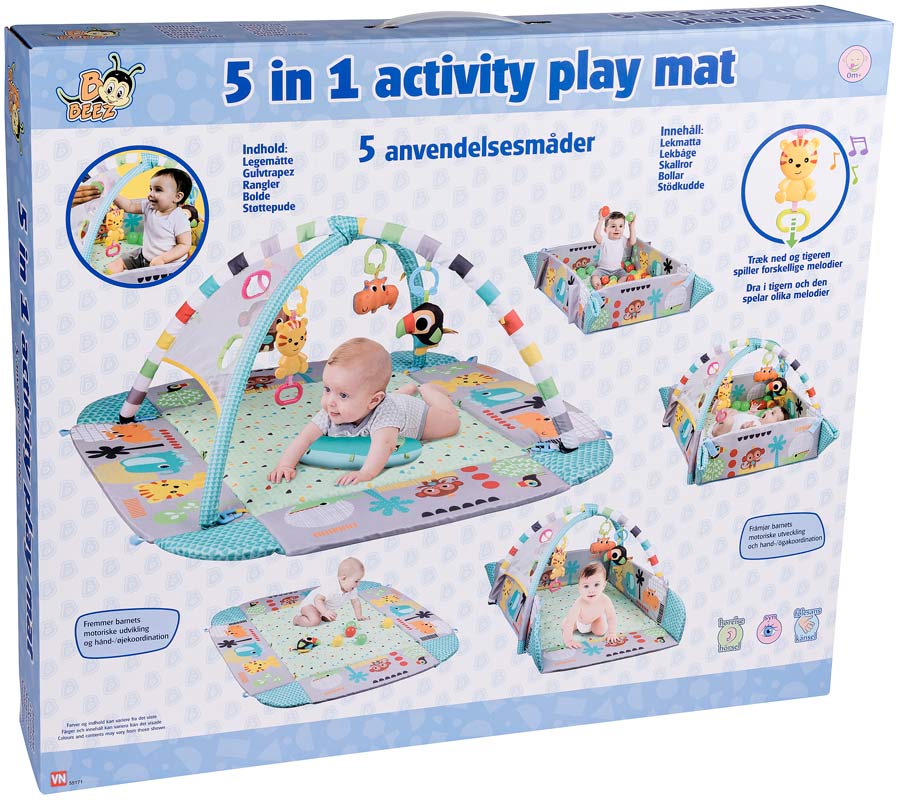 Aktivitetstæppe med mange funktioner