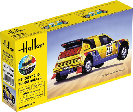 Heller Peugeot 205 Turbo rally modelbil start kit - 1:43