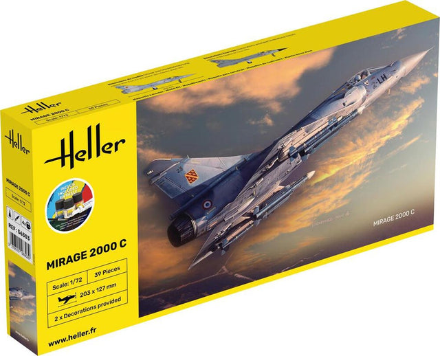 Heller modelfly Mirage 2000 C start sæt - 1:72