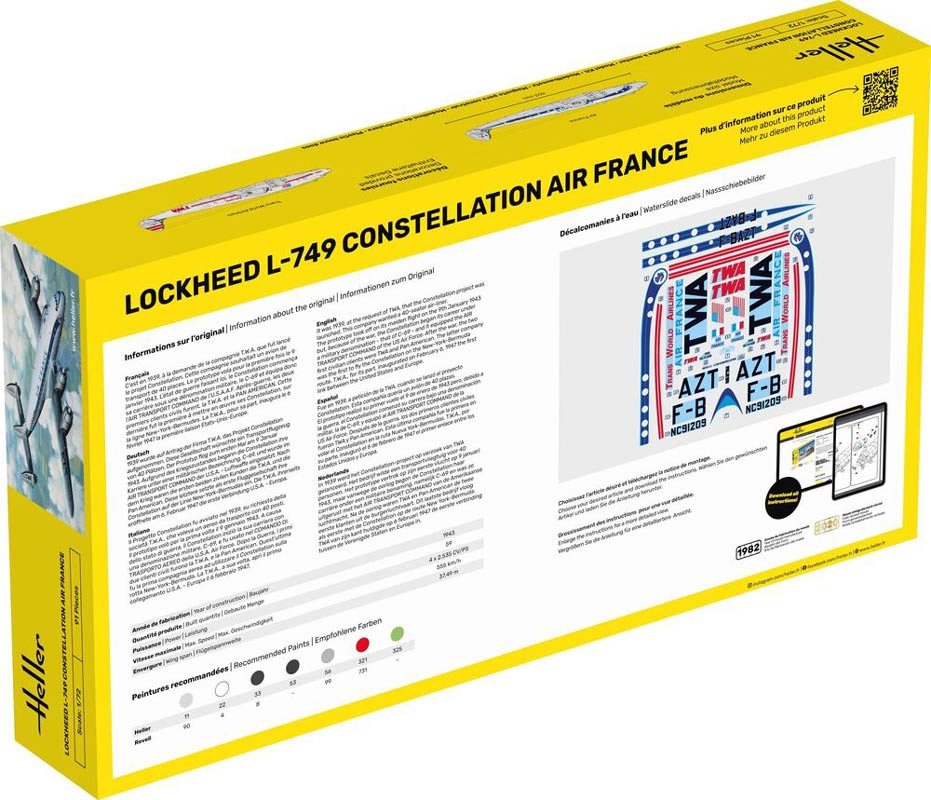 Lockheed L-749 Constellation start kit - 1:72