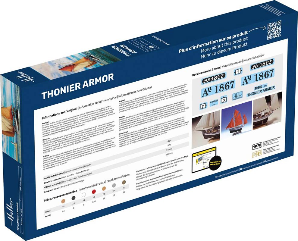 Heller Thonier Armor modelskib start kit - 1:125