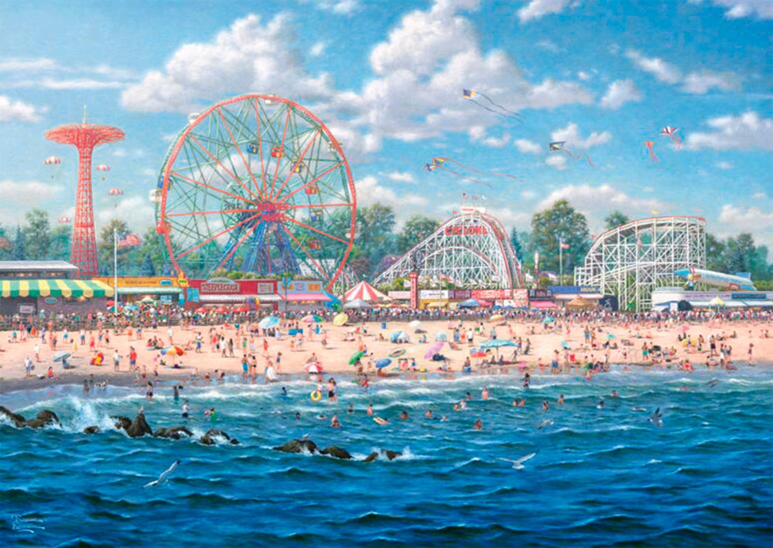 Puslespil 1000 brikker - Coney Island