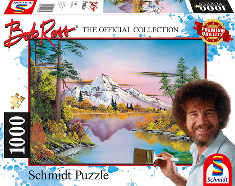 Puslespil 1000 brikker - Bob Ross landskab