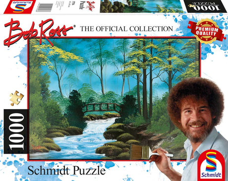 Puslespil 1000 brikker - Bob Ross broen i skoven