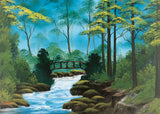 Puslespil 1000 brikker - Bob Ross broen i skoven