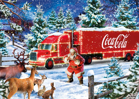 Puslespil 1000 brikker - Coca-Cola Julelastbil