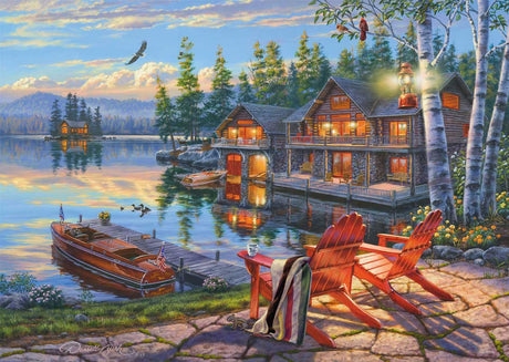 Puslespil 1000 brikker - Bush - Banks of Loon Lake