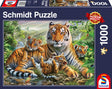 Puslespil 1000 brikker - Tigerfamilie