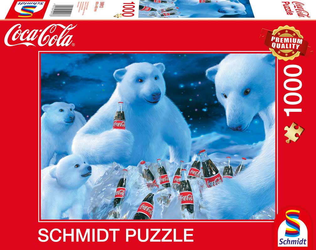 Puslespil 1000 brikker - Coca-Cola isbjørne
