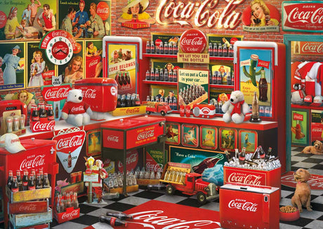 Puslespil 1000 brikker - Coca-Cola Nostalgi butik