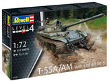 Revell T-55A/AM with KMT-6/EMT-5 modelkampvogn