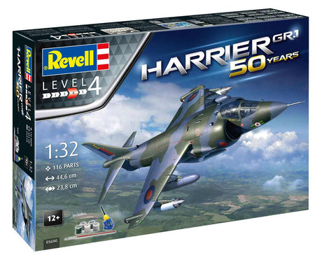 Revell Harrier Gr.1 50 years - scala 1:32 kompletsæt