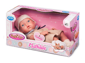 My Baby Love Mathilde dukke 30 cm – beige kjole & hue