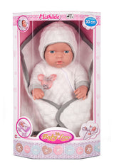 My Baby Love Mathilde dukke 30 cm – hvid dragt & tæppe