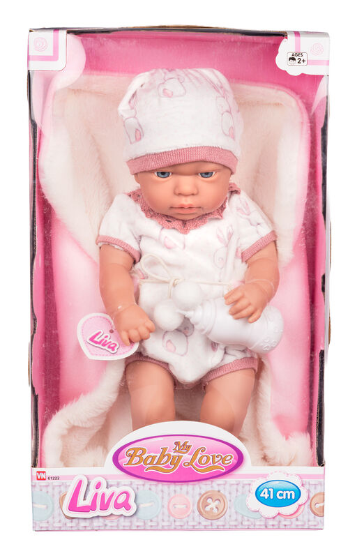 My Baby Liva Dukke 41 cm – med tæppe og flaske