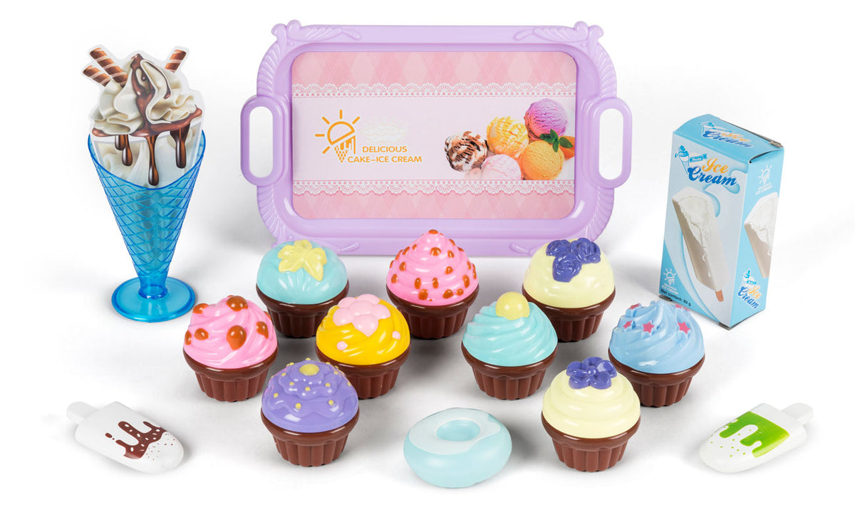 Legemad isdesserter og muffins