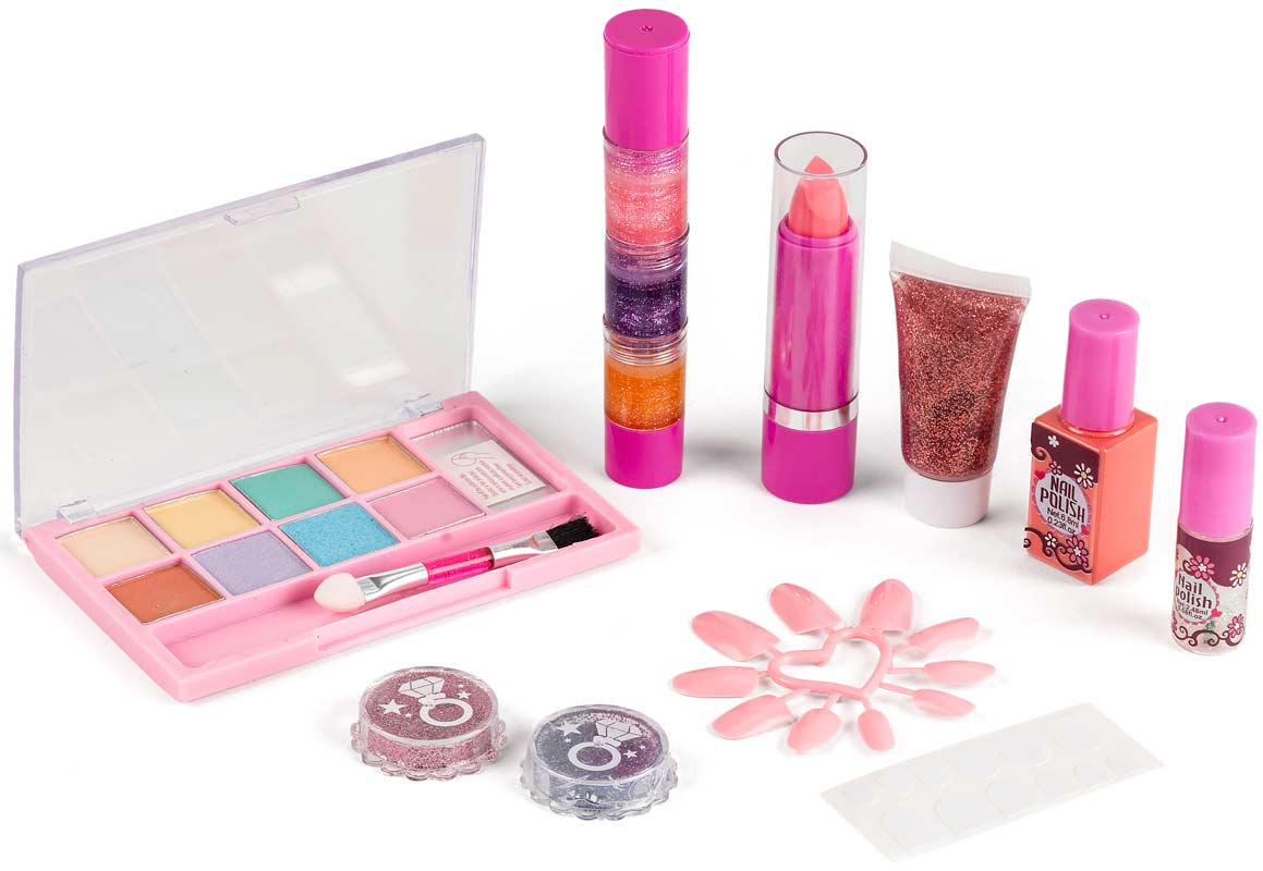 Stort 4-Girlz Makeup sæt til børn med mange dele