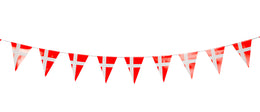 Flagguirlande med Dannebrog