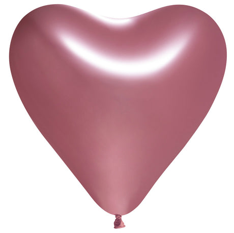 Hjerteballoner i pink – 5 stk. (30 cm)