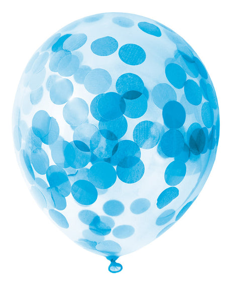 Balloner med lyseblå konfetti prikker