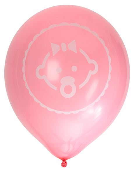 Runde balloner lyserøde – 8 stk. (30 cm)