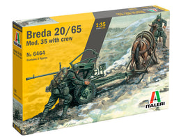 Italeri 1:35 Breda 20/65 Mod. 35 med mandskab - Antilyftskytskanon