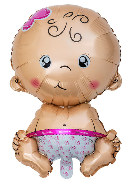 Baby folieballon pink
