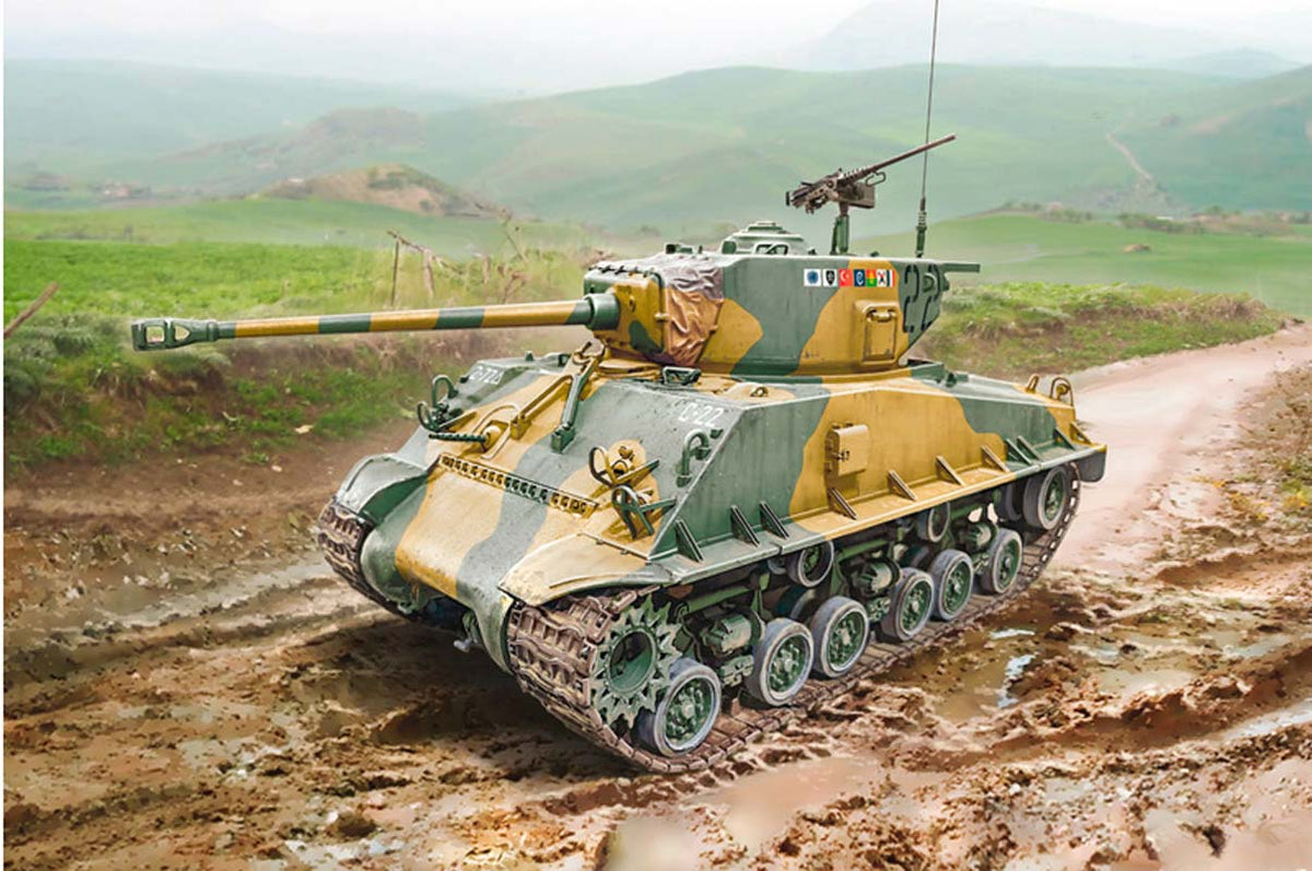 Italeri 1:35 Sherman M4A3E8 Korean war - Modelkampvogn