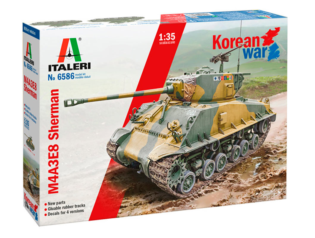Italeri 1:35 Sherman M4A3E8 Korean war - Modelkampvogn