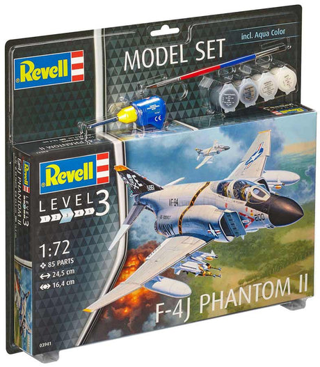 Revell F-4J Phantom II - 1:72 Med lim og maling