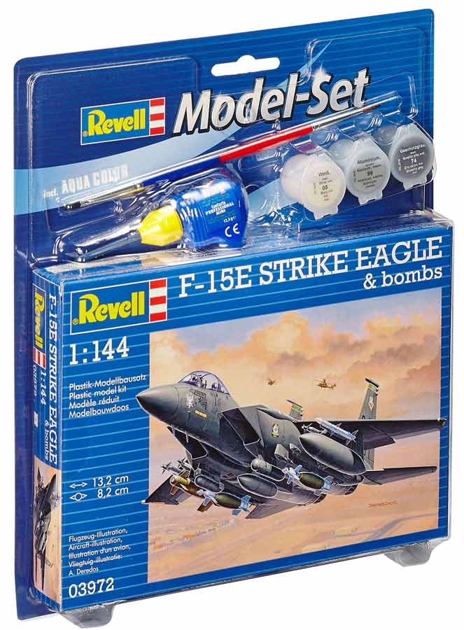Revell F-15E strike eagle - scala 1:144 Med lim og maling