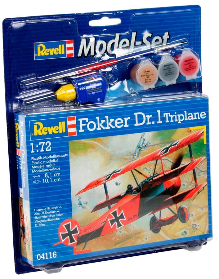 Revell Fokker Dr. 1 triplane 1:72 med lim og maling
