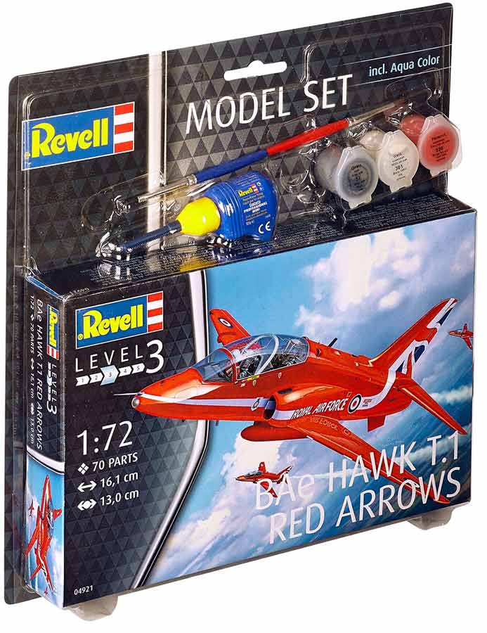 Revell BAe Hawk T.1 Red Arrow - scala 1:72 Med lim og maling
