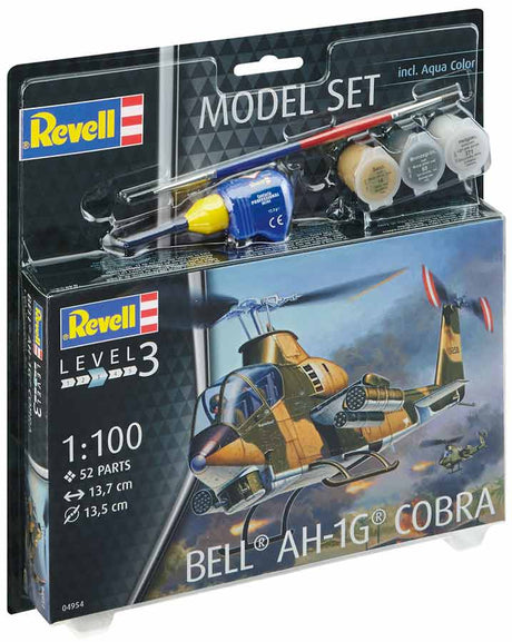 Revell Bell AH-16 Cobra helikopter 1:100 kompletsæt