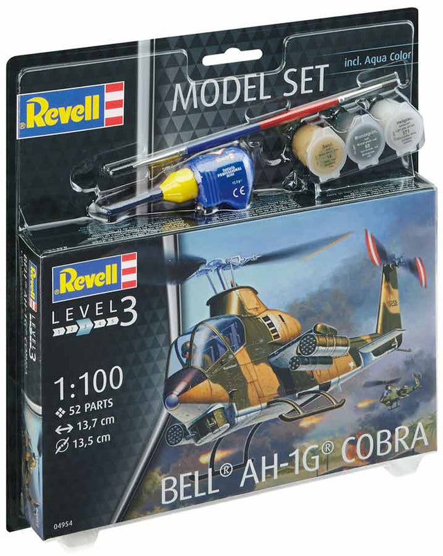 Revell Bell AH-16 Cobra helikopter 1:100 kompletsæt