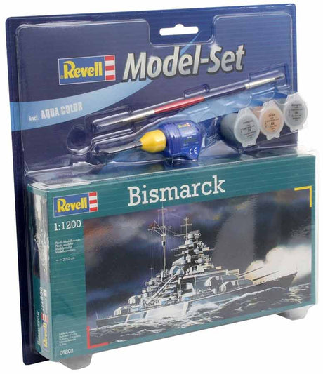 Revell krigsskibet Bismarck - scala 1:1200 Med lim og maling