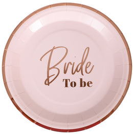 Paptallerkner 23 cm. 8 stk. - Bride to be