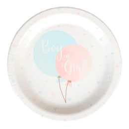Paptallerkner til Babyshower - 23 cm. 8 stk.