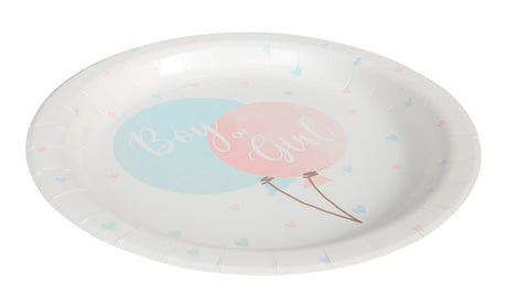 Paptallerkner til Babyshower - 23 cm. 8 stk.