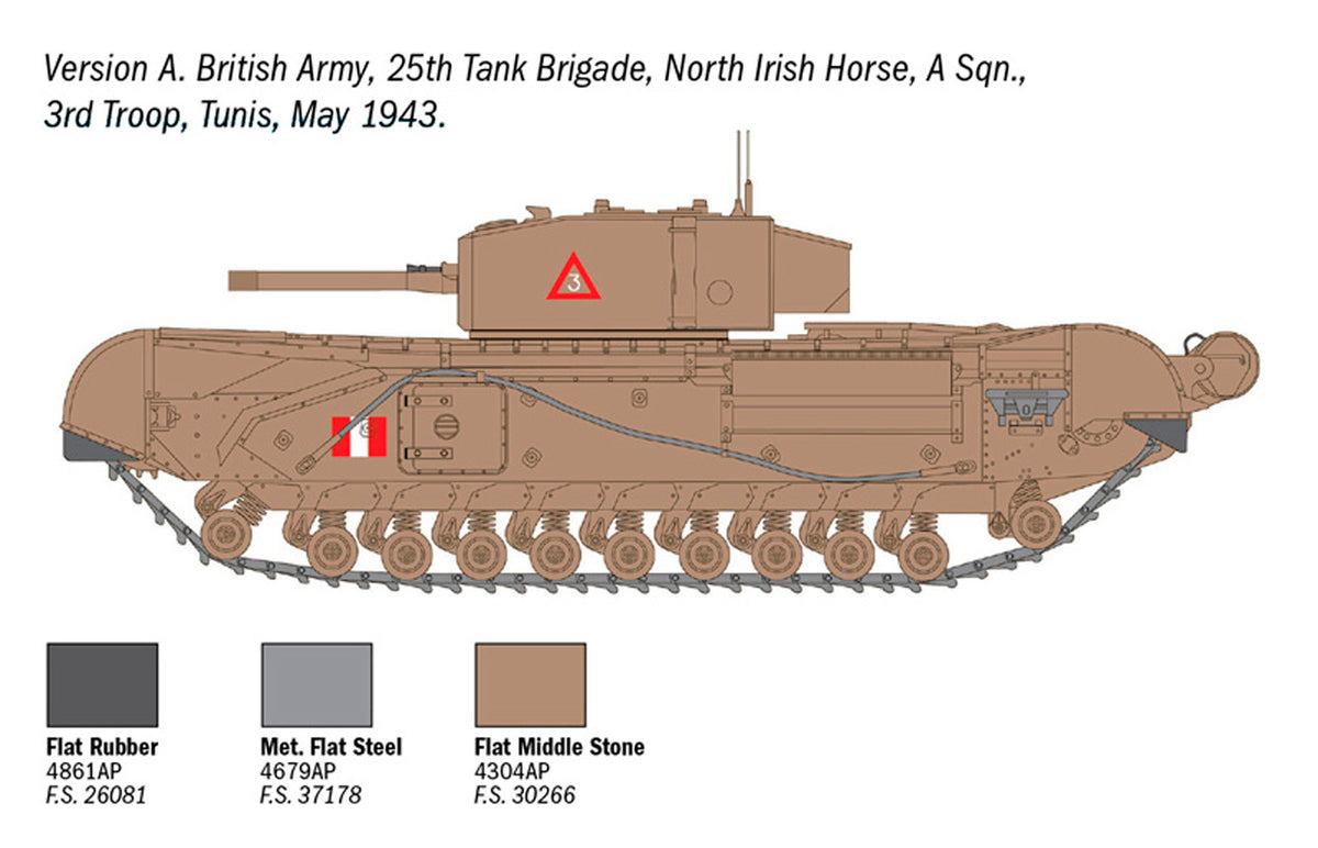 Italeri 1:72 Churchill Mk. III - Modelkampvogn