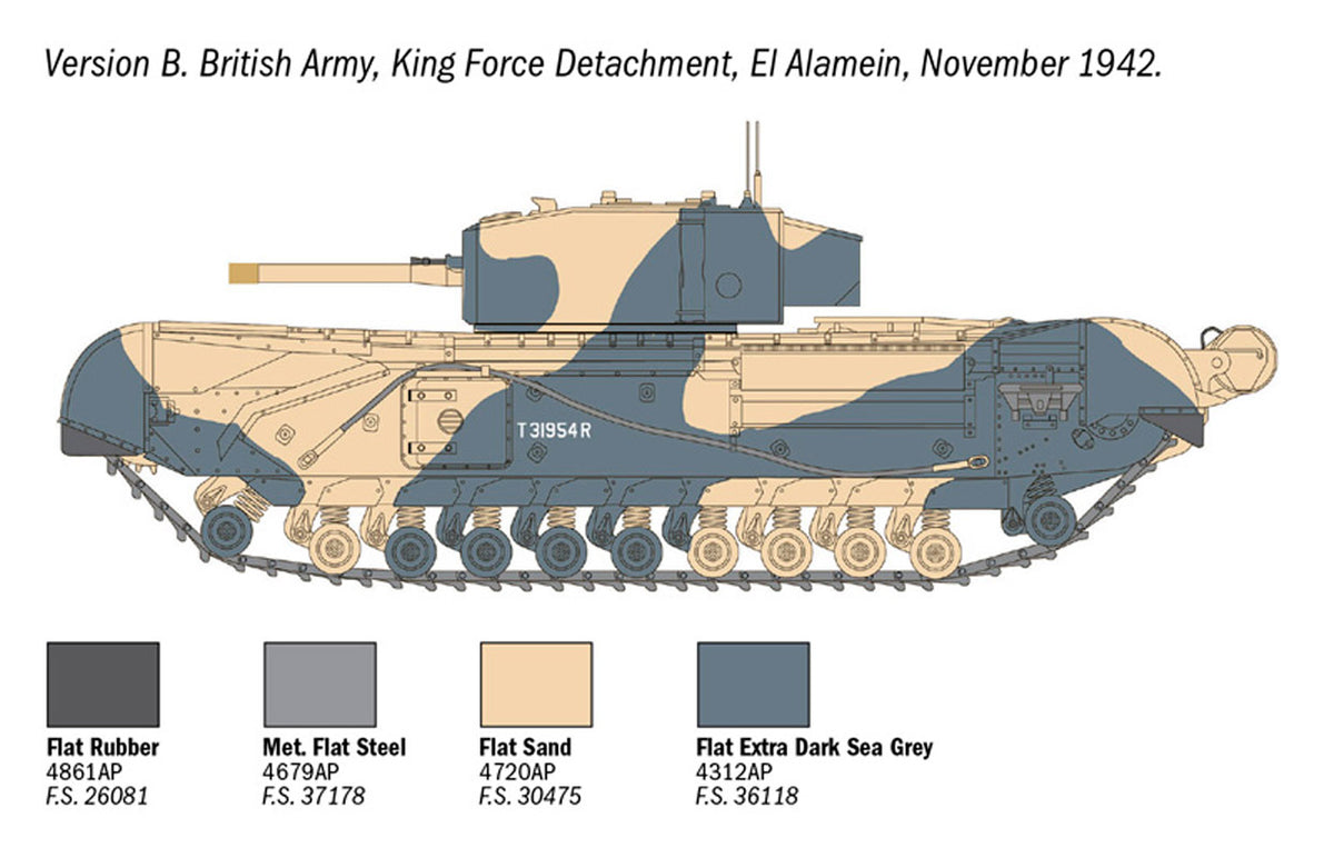 Italeri 1:72 Churchill Mk. III - Modelkampvogn